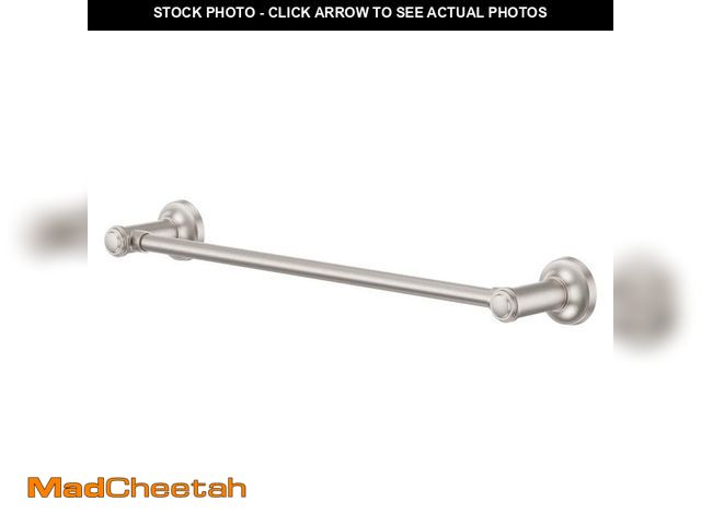 Lot 74-12663771 - Pfister Briscoe 18 in. Wall Mounted Single Towel Bar in Spot Defense Brushed Nickel - UNUSED