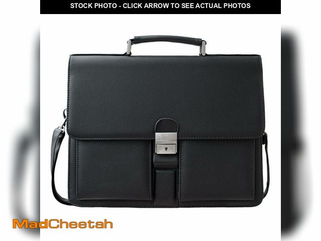 Lot 74-13627631 - Mens Leather Briefcases Office Attorney Attache Case Ideal Gift Messenger Bag w/Padded Compartment f...