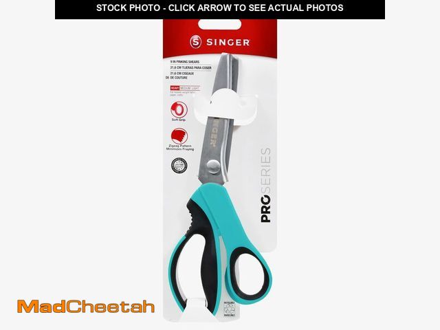 Lot 74-13574545 - SINGER ProSeries 9" Pinking Shears - Heavy-Duty Stainless Steel - Zigzag Cut for No-Fray Fabric, Sew...