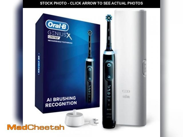 Lot 74-12440485 - Oral-B Genius X Limited Rechargeable Electric Toothbrush with 1 Replacement Brush Head, Travel Case,...