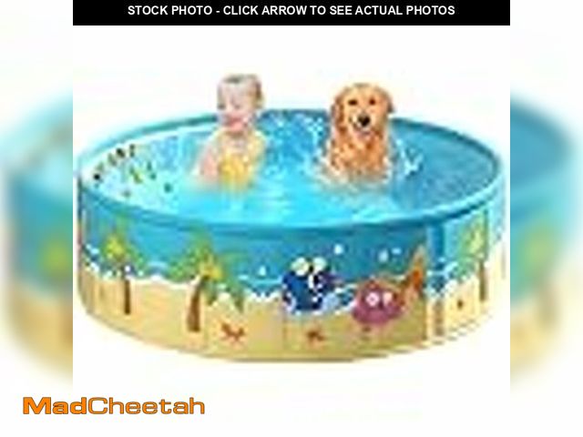 Lot 74-14348595 - Foldable Kids Pool Hard Plastic Collapsible Deep Kiddie Pool Small Toddler Pools for Swimming, Backy...