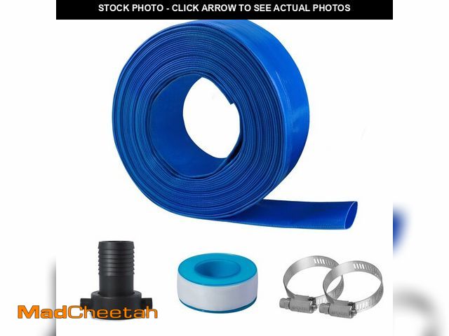 Lot 74-12711412 - Eastrans 2 in x 50 ft Pool Backwash Hose Kit with Female NPT Adapter,Heavy Duty Discharge Pump Hose ...