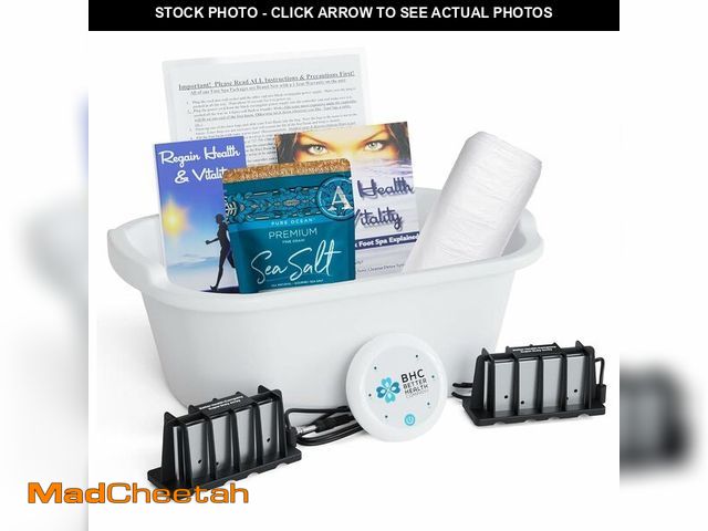 Lot 74-12604027 - Ionic Foot Bath Detox Machine, Ionic Foot Spa to Remove Toxins with 2 Arrays, 80 Disposable Foot Bat...