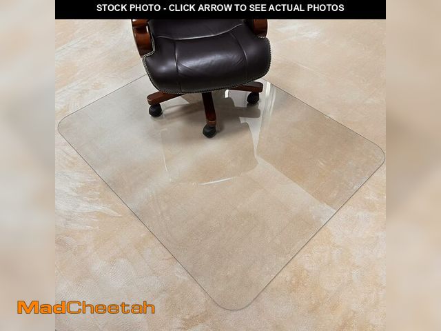 Lot 74-12571633 - [Large Size] Crystal Clear 1/5" Thick 59" x 47" Heavy Duty Hard Chair Mat, Can be Used on Carpet or ...