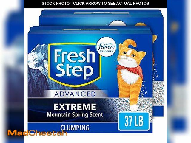 Lot 74-12544058 - Fresh Step Advanced Extreme Clumping Litter with Febreze Freshness with Mountain Spring Scent, Fight...