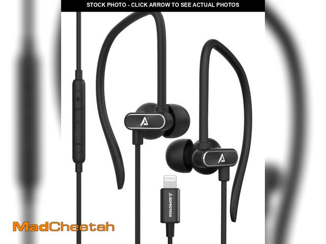 Lot 74-12302996 - ADPROTECH Lightning Earbuds with Ear-Hook Sports Earphones for iPhone 14/13/12/11 Pro Max/X/XS Max/X...
