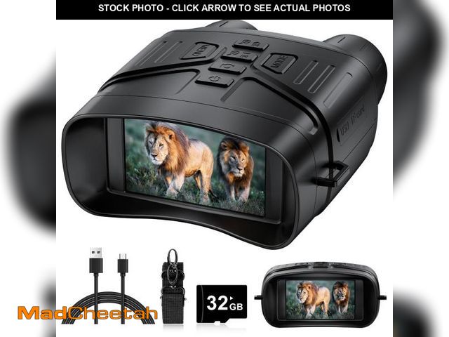 Lot 74-12051214 - Night Vision Goggles - 4K Night Vision Binoculars with 5000mAh Rechargeable Battery, 32GB TF Card ca...