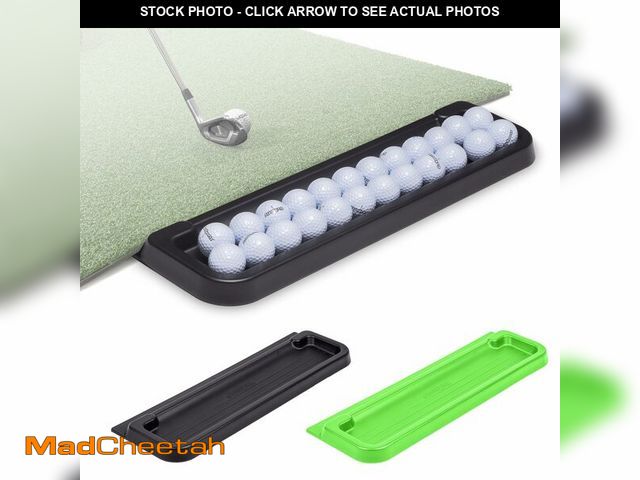 Lot 74-13787933 - GoSports All-Weather Golf Ball Tray - 24 Ball Capacity - Compatible with All Hitting Mats - Black - ...