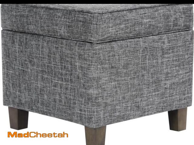 Lot 74-12510244 - HomePop Home Decor | K7342-F2182 | Classic Square Storage Ottoman with Lift Off Lid | Ottoman with S...