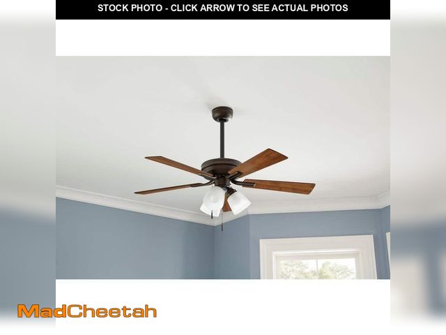 Lot 74-12691463 - Hampton Bay Sinclair II 44 in. Indoor Oil Rubbed Bronze LED Ceiling Fan with Light - UNUSED