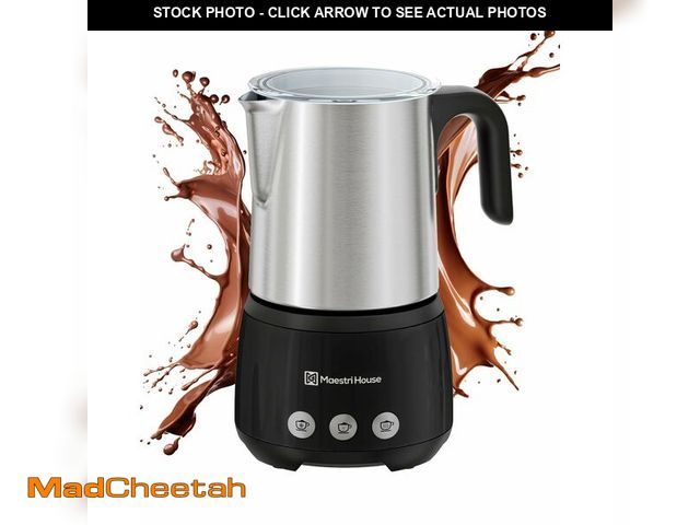 Lot 74-14299450 - Maestri House Milk Frother, 4-in-1 ClassicFro 500 Electric Milk Steamer and Frother, 16.9OZ 600W Sma...