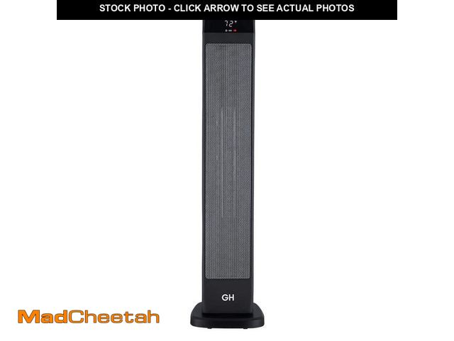 Lot 74-14193109 - GOOD HOUSEKEEPING 30 in. Digital 1,500-Watt Oscillating Ceramic Tower Electric Space Heater with Rem...