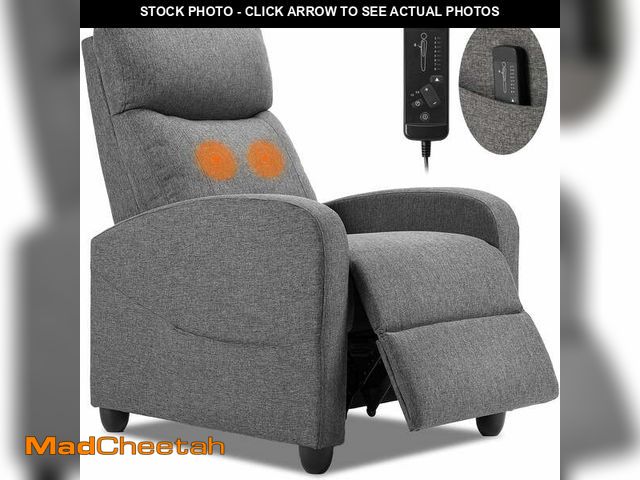 Lot 74-13745074 - EDX Massage Recliner Chair, Small Recliner Sofa Chair with Padded Seat and Massage Backrest for Home...