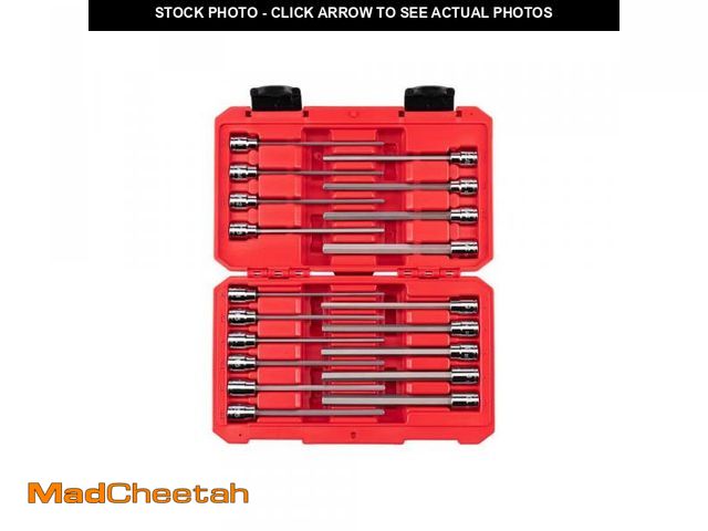 Lot 74-12413791 - TEKTON 3/8 in. Drive Long Hex Bit Socket Set, (1/8-3/8 in., 3 mm to 10 mm) (19-Piece) - UNUSED