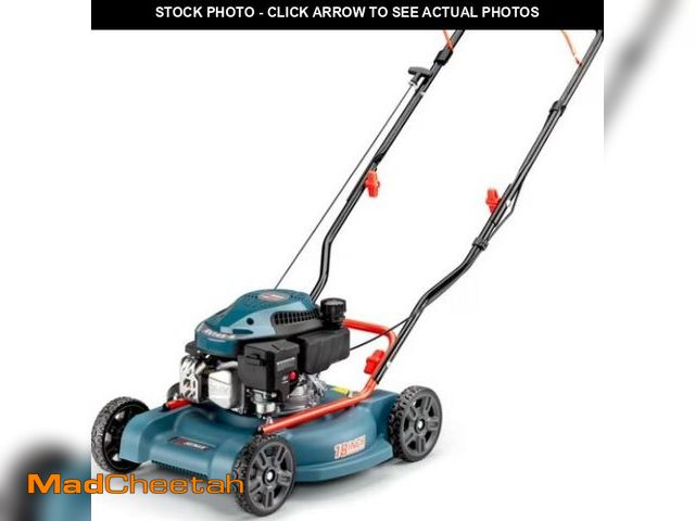 Lot 74-12156183 - SENIX Gas Lawn Mower  18in  144cc 4-Cycle Engine Push Mower with Side Discharge - USED