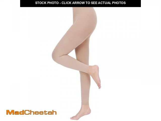 Lot 74-11548335 - Compression Pantyhose for Women &amp; Men, Footless Compression Stockings, 20-30 mmHg Support, Beige...