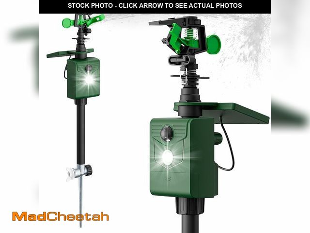 Lot 74-14263435 - 2 Packs Motion Activated Animal Repeller with Water Sprinkler, Solar Powered Deer Repellent Devices,...