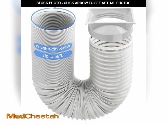 Lot 74-14276456 - Portable Air Conditioner Hose Kit 5.9" Dia 59" Length Universal AC Hose with Adapter Flexible Exhaus...