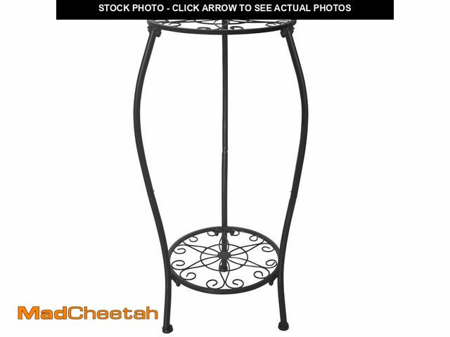 Lot 74-12440215 - NOAMOO Metal Plant Stand 2 Tier Indoor Outdoor, Tall Flower Pot Shelf Rustproof Stable Corner Stand,...