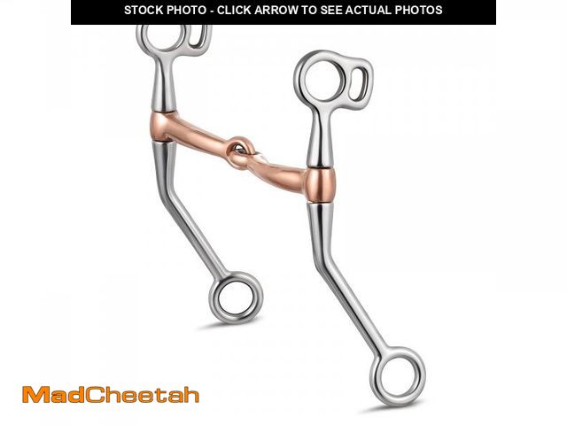 Lot 74-12437297 - Horses Snaffle Bits 6 1/2 Inches Western Horse Snaffle Chew Stainless Steel Training Bit with Copper...