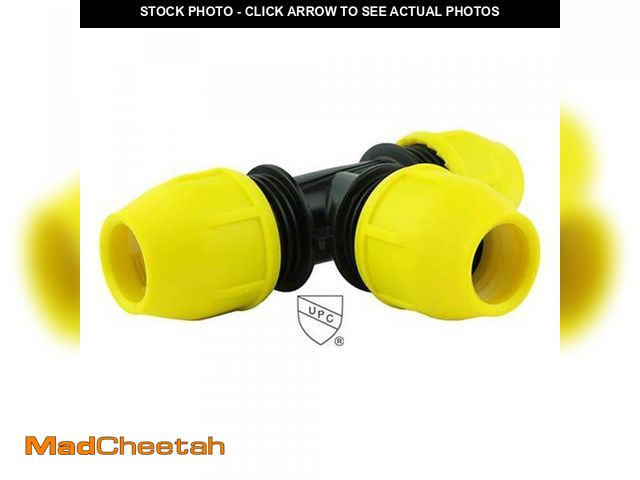 Lot 74-12411751 - HOME-FLEX 1/2 in. IPS DR 9.3 Underground Yellow Poly Gas Pipe Tee - UNUSED