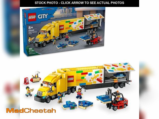 Lot 74-12836804 - LEGO City Yellow Delivery Truck Toy - Semi Truck Building Toy for Boys &amp; Girls, Ages 8+ Years - ...