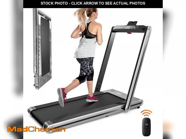 Lot 74-12474272 - Fitti Folding Treadmill Running Machine Dual Display Screen for Home and Office Fitness Workout  110...