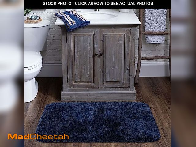 Lot 74-13844716 - Mohawk Home Goliath Machine Washable Bath Mat 24" x 40" Navy - UNUSED