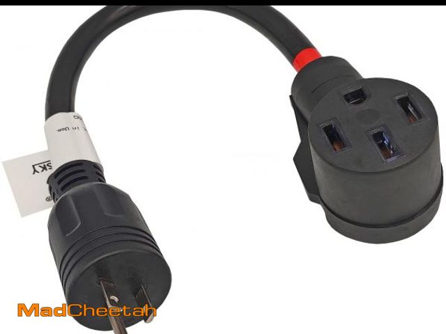 Lot 74-12215936 - Fullsky FC-EV62045 Household or Generator AC Adapter Cord NEMA 6-20P to NEMA 14-50R Male 6-20P Plug ...
