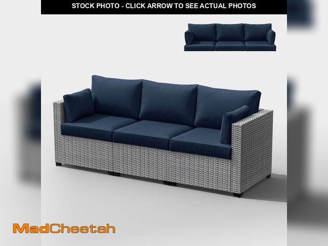 Lot 74-13225417 - Kimunuk 25.6 in. x 23.6 in. x 4 in. (8-Piece) Deep Seating Outdoor Lounge Chair Sofa Cushion with Lu...