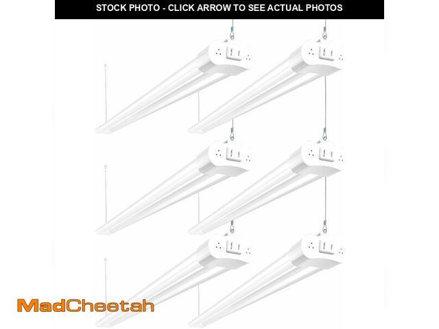 Lot 74-13698098 - hykolity 6 Pack 4FT Linkable LED Shop Light, Utility Shop Light Fixture, 4400lm, 42W [250W Equivalen...