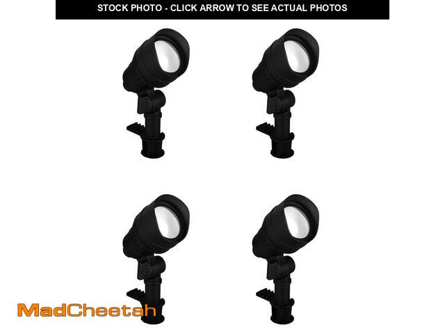 Lot 74-12691441 - *DIRTY/SCRATCHED* Hampton Bay 200 Lumen Millennium Black Adjustable Light Color Integrated LED Outdo...