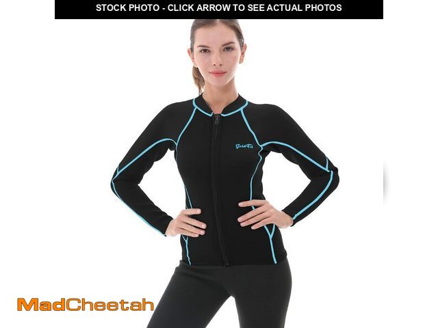 Lot 74-14147907 - GoldFin Wetsuit Top Women, 2mm Wetsuits Jacket Long Sleeve Neoprene Tops for Water Aerobics Diving S...