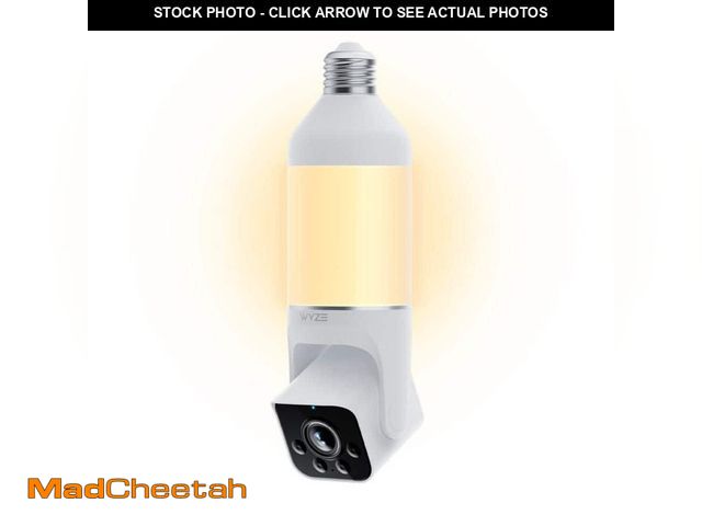 Lot 74-14411506 - Wyze Bulb Cam Plug-In, 2K Wireless HD Security Camera Outdoor Indoor Full Color Day and Night, Dimma...