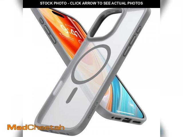 Lot 74-12314247 - TORRAS for iPhone 16 Pro Case Translucent Matte Back/Natural Titanium Gray Edge | Compatible with Ma...