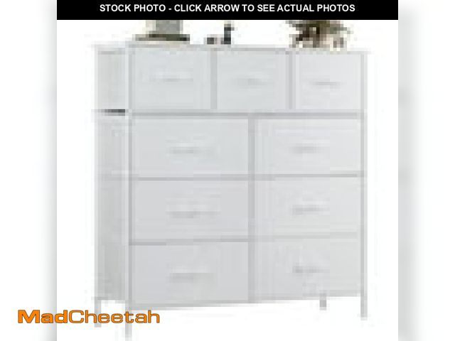 Lot 74-12479885 - Yangming Yanming Fabric Storage Dresser With 9 Drawers Steel Frame And Wooden Top For Bedroom Closet...