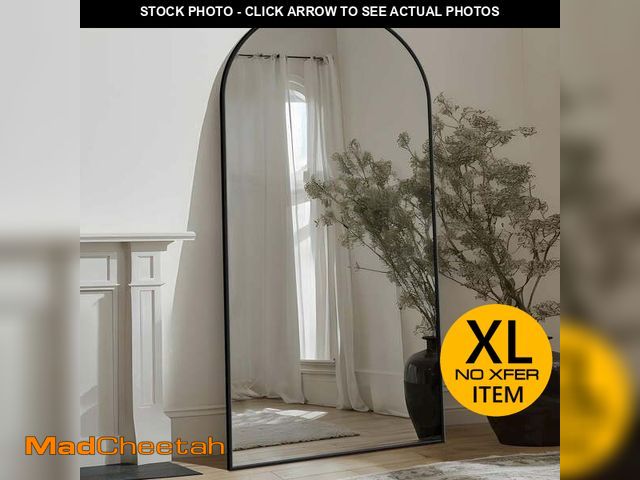 Lot 74-14585942 - Antok Arched Full Length Floor Mirror 76"x34.1" Full Body Mirror with Stand, for Bedroom, Living Roo...