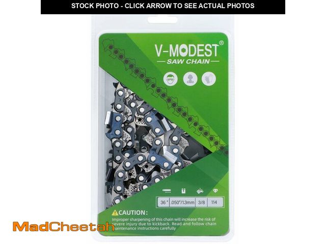 Lot 74-14273887 - V-MODEST 1 Pack 36 in Professional Chainsaw Chain 114 Drive Link 3/8" Pitch .050" Gauge, 57 Teeth fo...