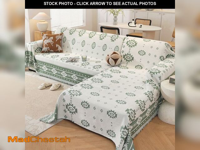 Lot 74-13584809 - OstepDecor Sectional Couch Covers 2 Pieces, L Shaped Couch Cover Blanket, Sectional Sofa Cover Washa...