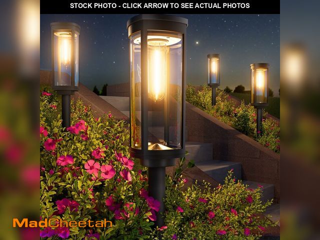 Lot 74-14351789 - *DIRTY* BITPOTT Bright Solar Pathway Lights Outdoor, 8 Pack Solar Powered Garden Lights Waterproof I...