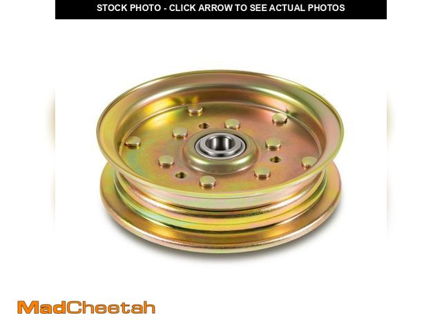 Lot 74-12314542 - Universal 5" Flat Idler Pulley with 5/8" Bore for Power Transmission - Compatible with Finish Mowers...