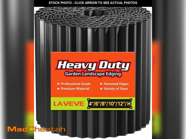 Lot 74-12050404 - LAVEVE Corrugated Metal Garden Edging 6" x 40Ft, Landscape Edging Border for Lawn, Flower Bed, Garde...
