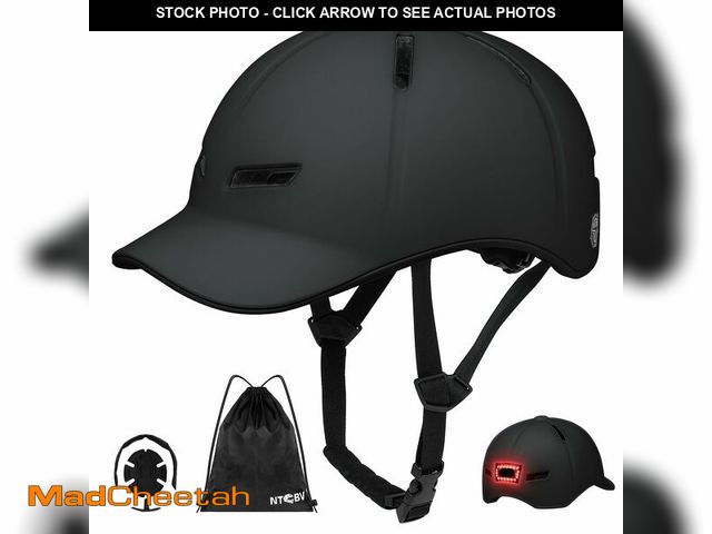 Lot 74-14300349 - NTGBV Bike Helmet Adult Men/Women-USB Rechargeable RearLight CPSC/ASTM Cert 2Removable Liners Adjust...