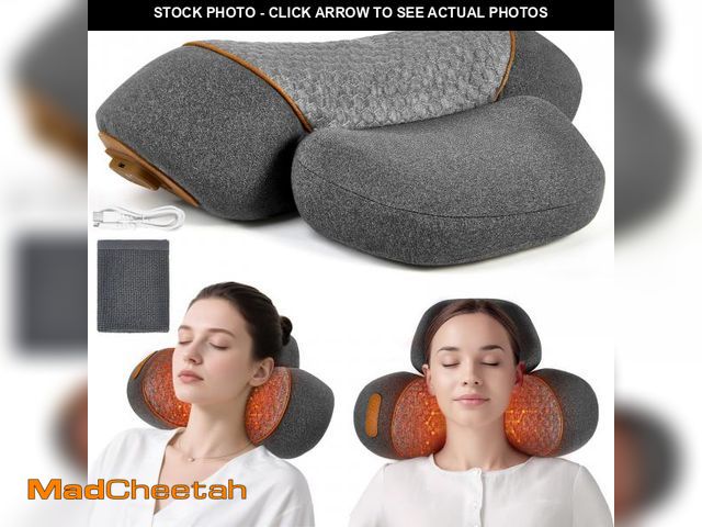 Lot 74-12308855 - KITCADA Pillow Massage Neck Hump, Traction Massager with Heat, 3 in 1 Neck Massager Pillow for Shoul...