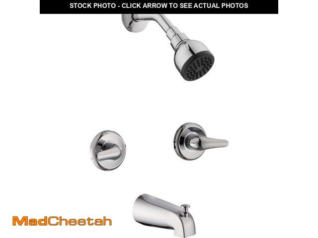 Lot 74-14359133 - Glacier Bay Aragon Double Handle 1-Spray Tub and Shower Faucet 1.8 GPM in Chrome (Valve Included) - ...