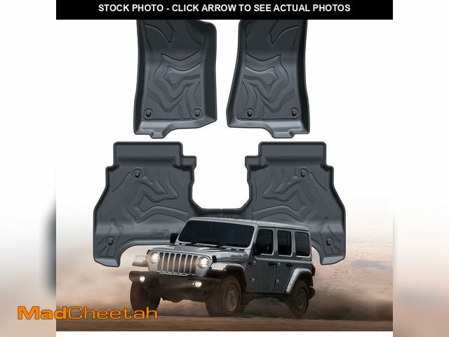Lot 74-13710681 - TPE All-Weather Floor Mats for Jeep Gladiator JT 2020-2025 | Custom Fit Floor Liners | 1st &amp; 2nd...