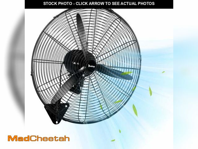 Lot 74-14587341 - Ktaxon 20inch High Velocity Wall Mount Fan Oscillating,Industrial Fan with 4 Speed Ventilation,100% ...