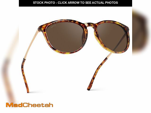 Lot 74-14154738 - WearMe Pro Round Polarized Sunglasses for Women - UV400 Protection, Lightweight Tortoise Shell Frame...