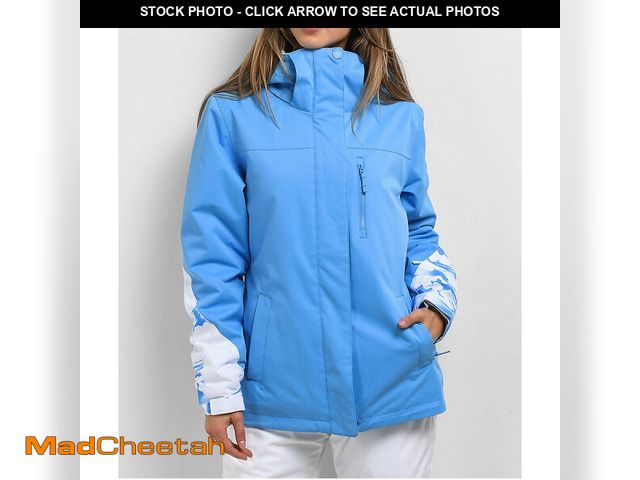 Lot 74-13740863 - Roxy Women's Jetty Block Snow Jacket with DryFlight Technology (X-Small, Azure Blue Clouds) - UNUSED