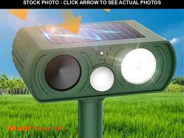Lot 74-11909792 - Solar Ultrasonic Animal Repellent Outdoor - UNUSED